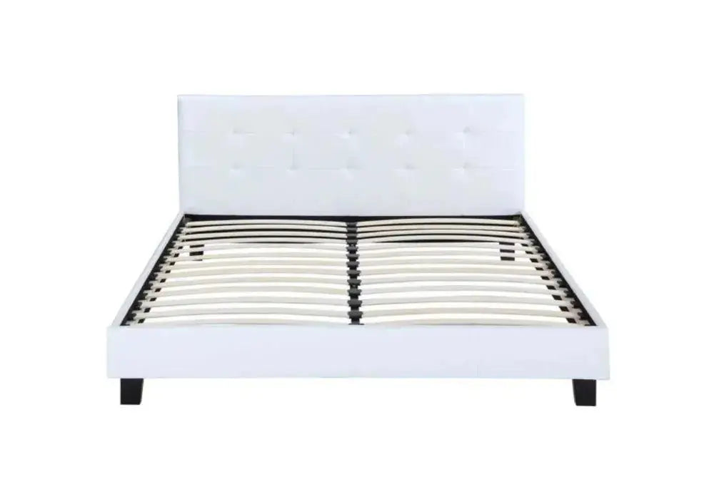Lit Capitonnés Swedzo Blanc 140x190 - 160x200 Swedzo-Meuble
