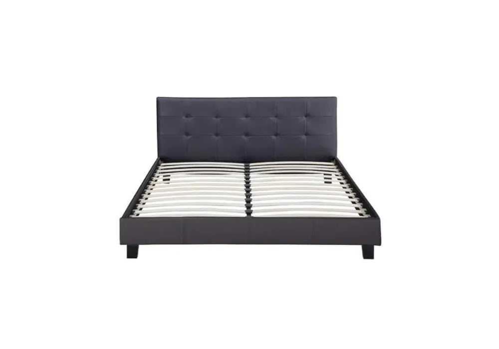 Lit Capitonnés Swedzo Noir140x190 - 160x200