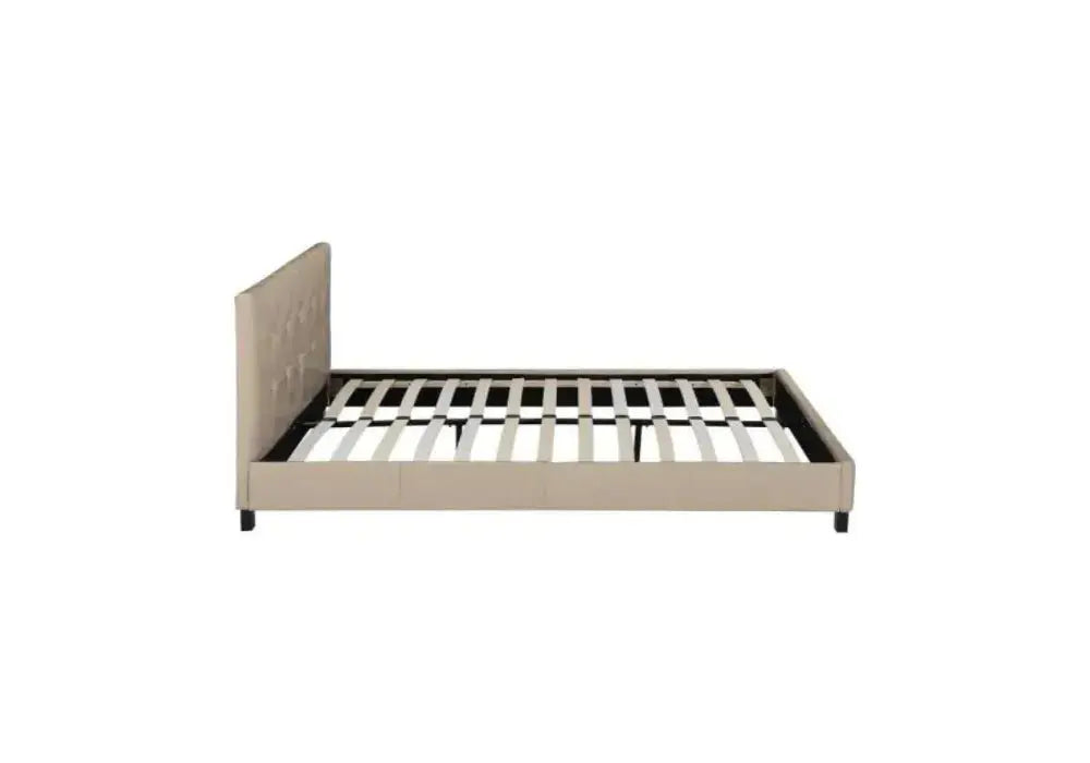 Lit Capitonnés Swedzo Taupe 140x190 - 160x200 Swedzo-Meuble