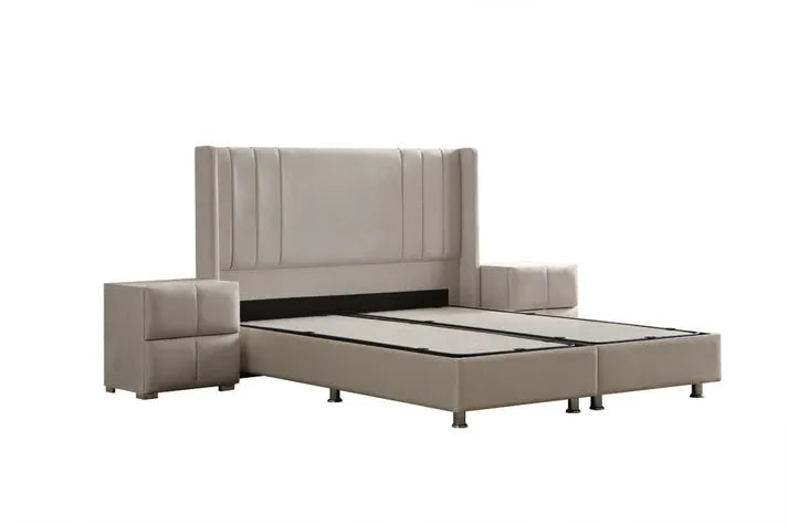 Lit Coffre Alma Velours beige