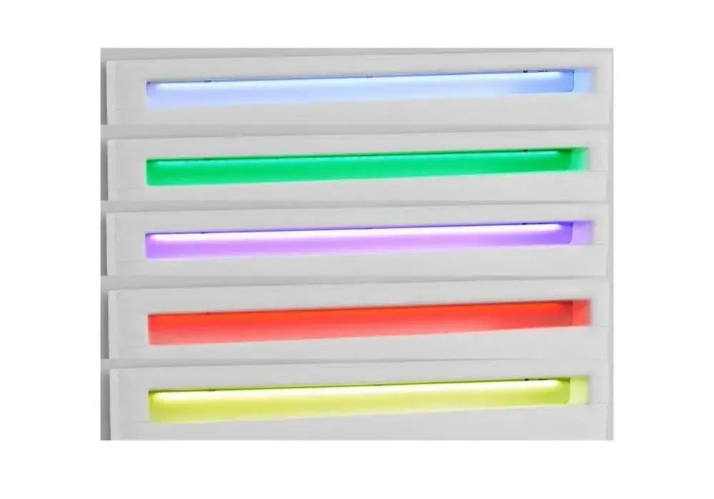 Lit Led Avec Sommier Blanc Swedzo-Meuble