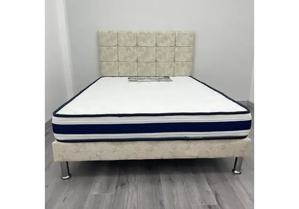 Lit Turc Beige avec tête de lit 160x200 Swedzo-Meuble