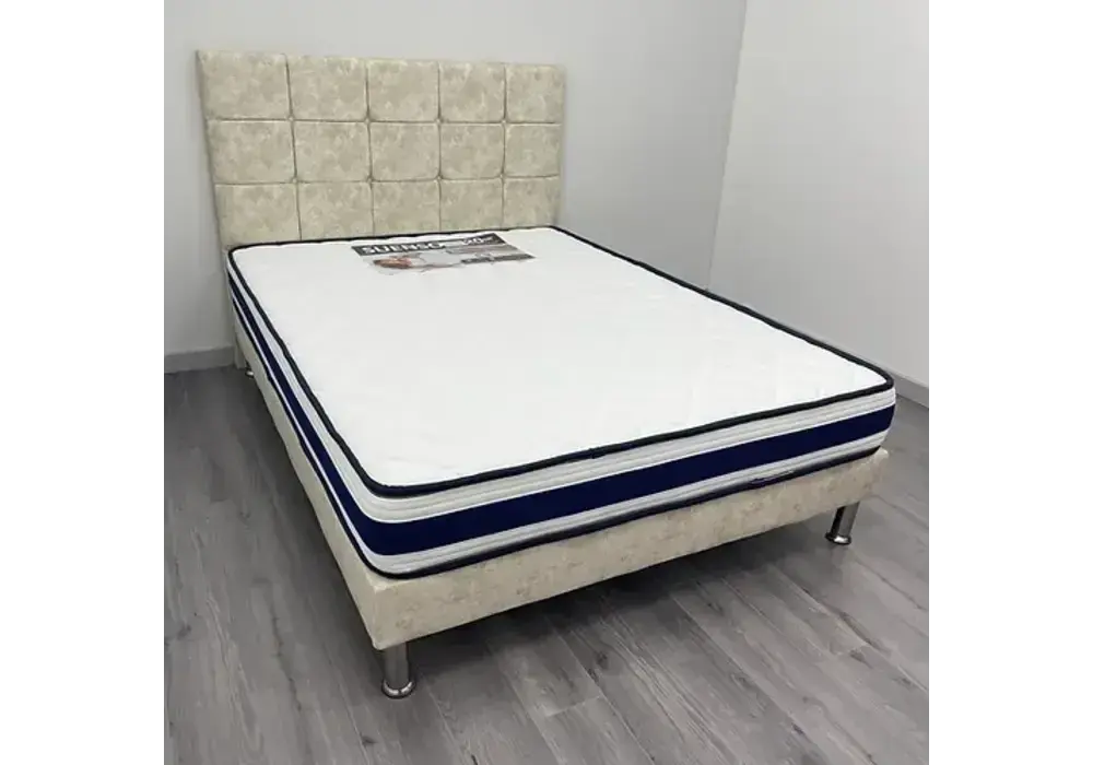 Lit Turc Beige avec tête de lit 160x200 Swedzo-Meuble