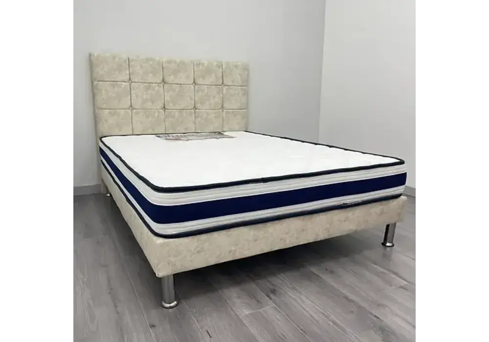 Lit Turc Beige avec tête de lit 160x200 Swedzo-Meuble