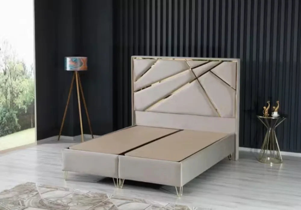 Lit coffre Paris métal 140x190