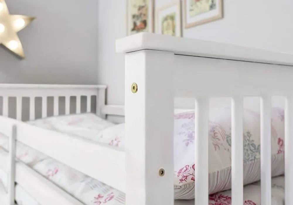 Lit superposé trois places 2+1 Bois - (Blanc)