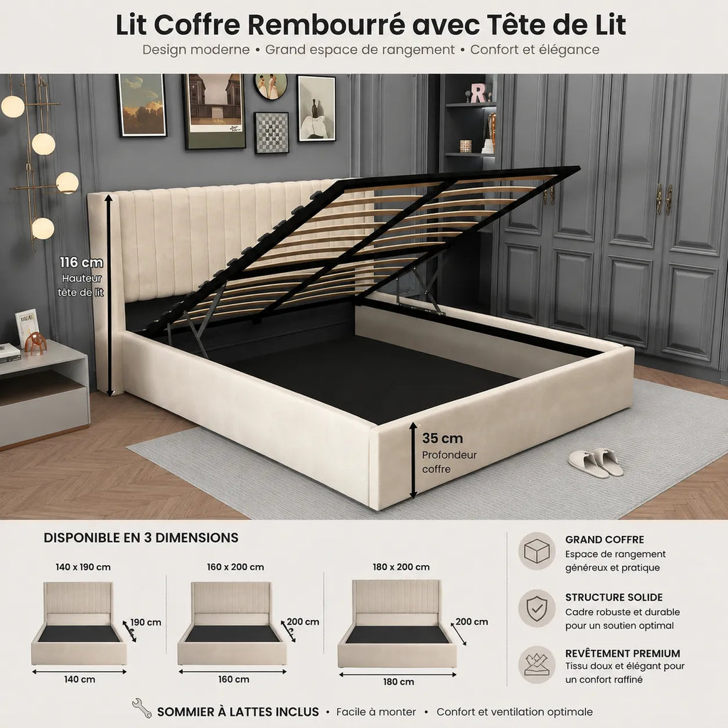 Lit Camile Coffre
