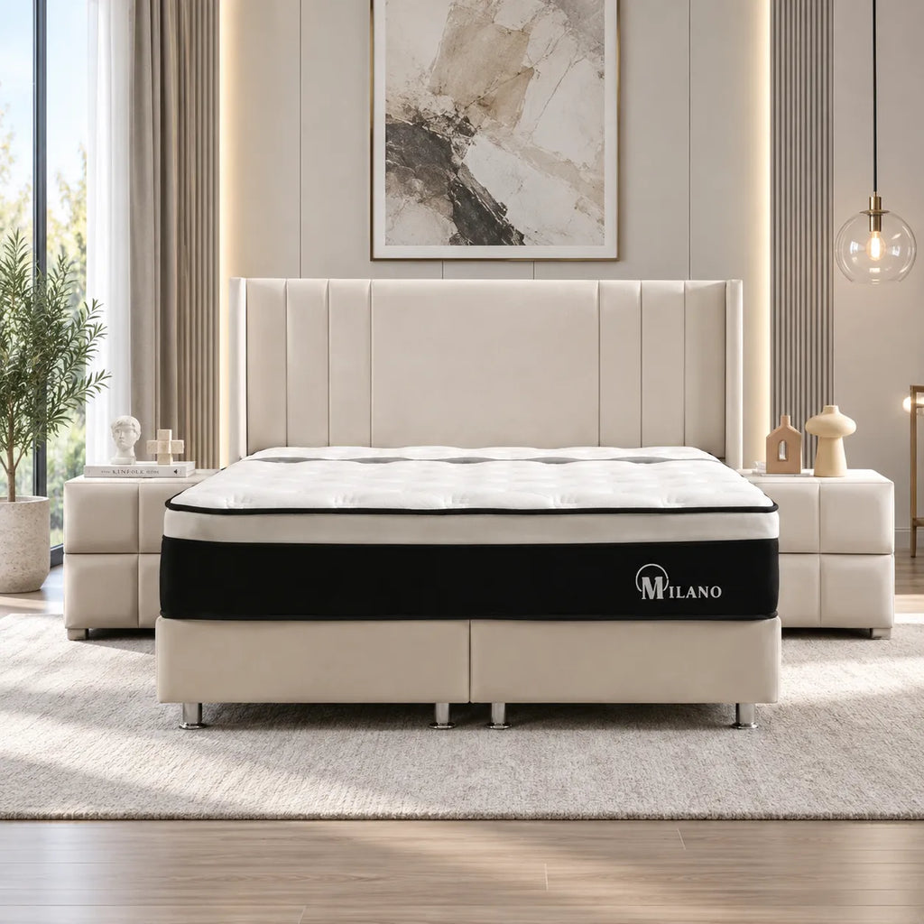 Lit Coffre Alma Velours beige