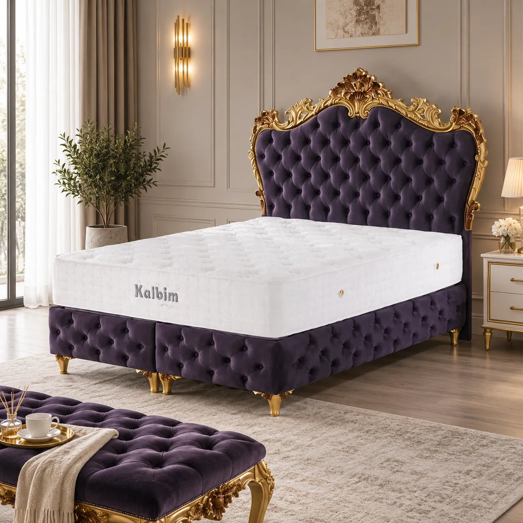 Lit Coffre Royal 180x200 cm avec Pied Ore