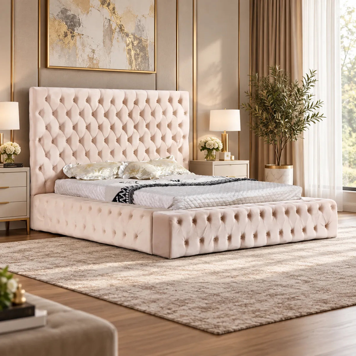 Lit ROYAL CAPITONNE Velours