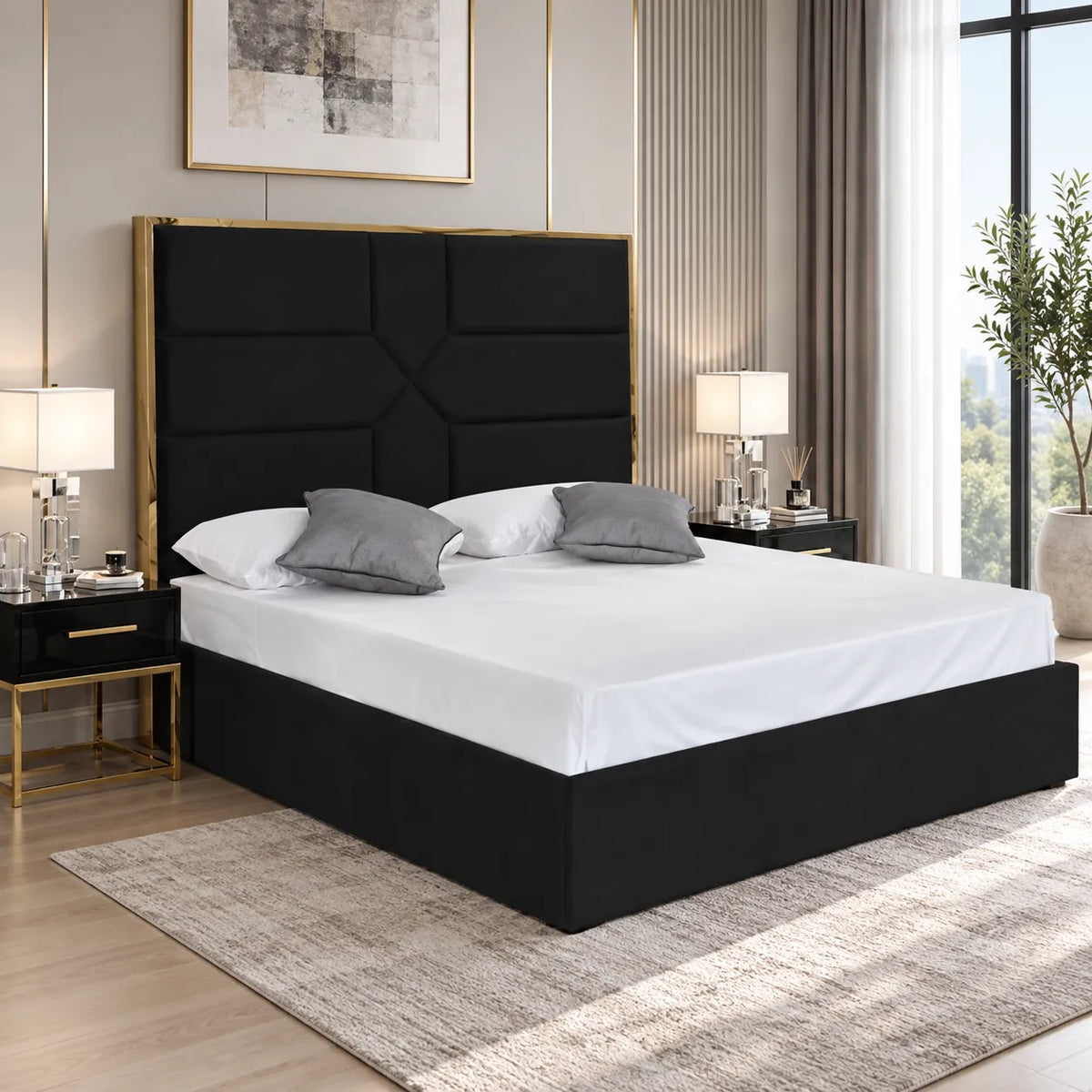 Lit Sommier Design Laiton Linaé 160x200 cm
