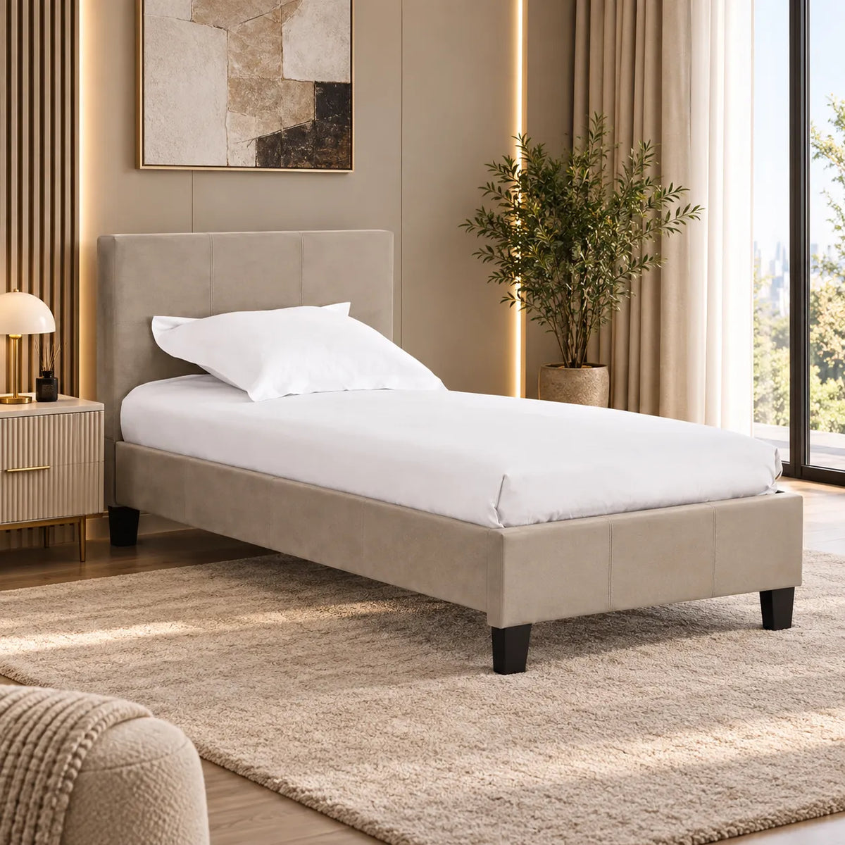 Lit Simple Melburn Similicuir 90190