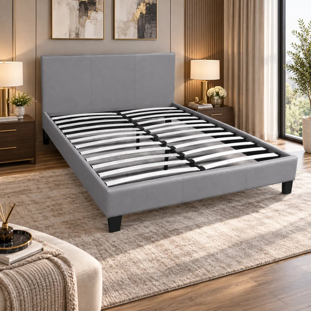 Lit avec sommier Velours 140190