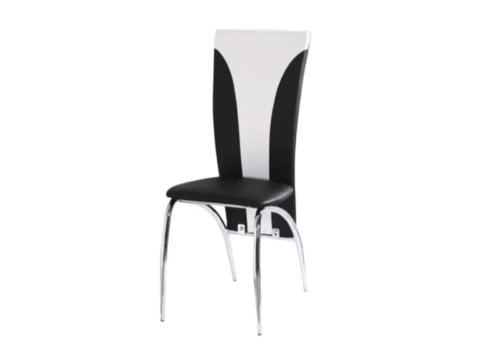 4 chaises bicolores blanc et noir