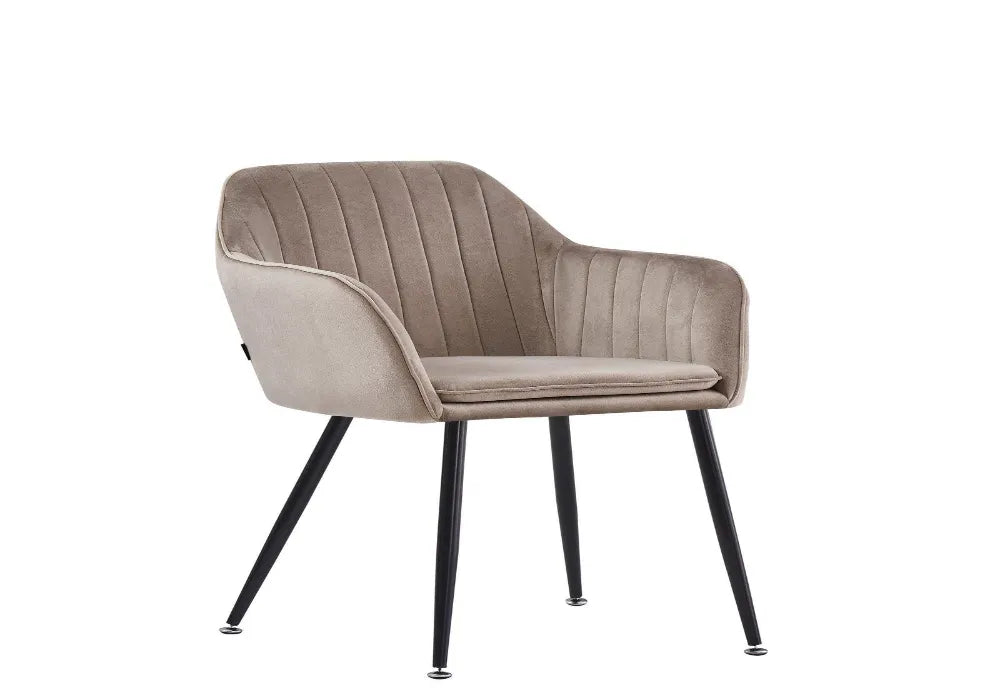 Lot De 2 Chaises Kanvas Pieds Metal Velours