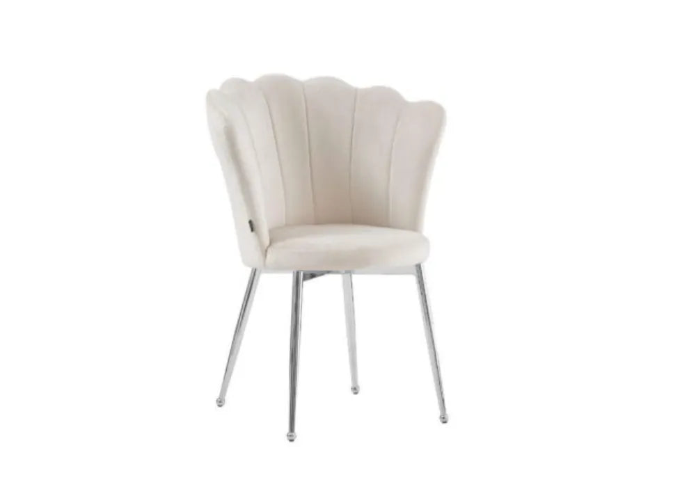 Lot De 2 Chaises Nymphea Chrome Molletonne