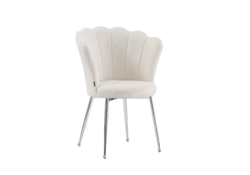 Lot De 2 Chaises Nymphea Chrome Molletonne Swedzo-Meuble