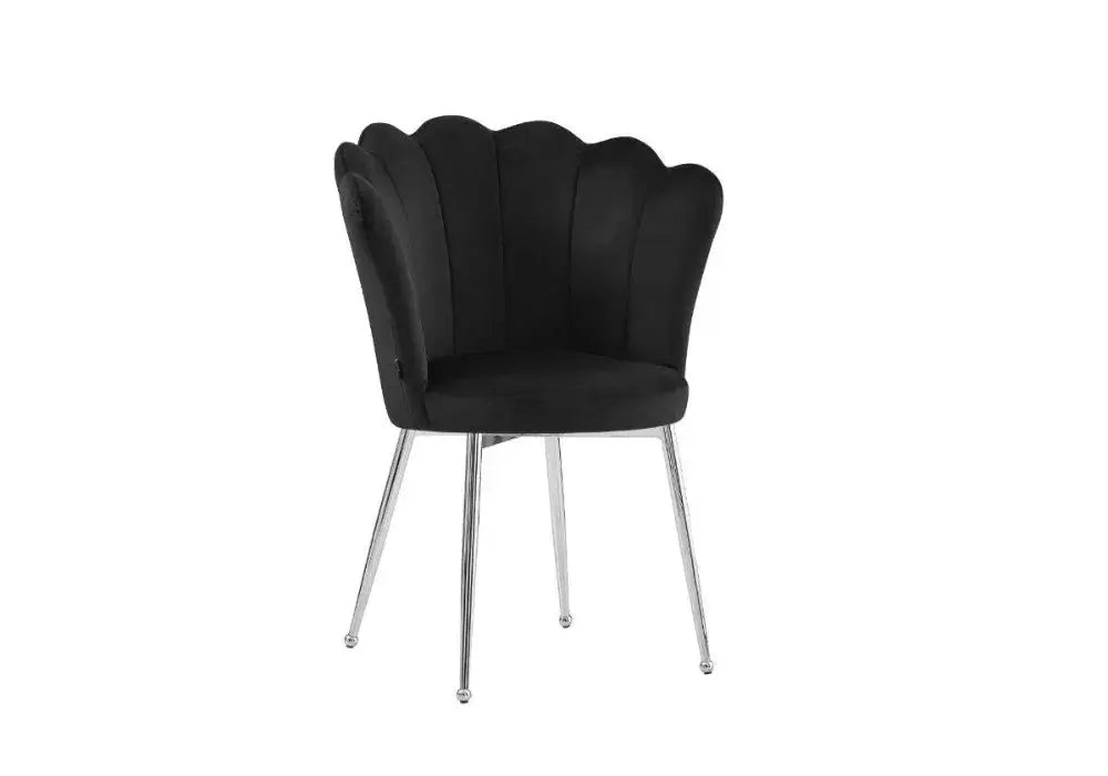 Lot De 2 Chaises Nymphea Chrome Molletonne Swedzo-Meuble