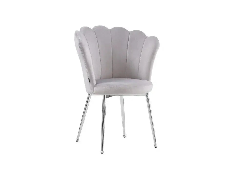 Lot De 2 Chaises Nymphea Chrome Molletonne Swedzo-Meuble