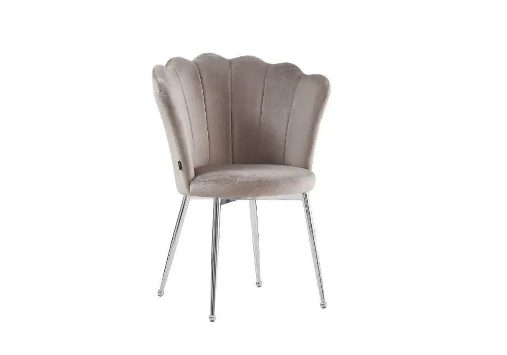 Lot De 2 Chaises Nymphea Chrome Molletonne Swedzo-Meuble