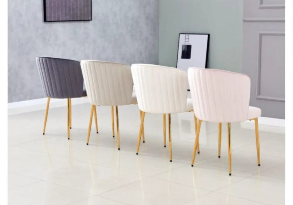 Lot De 4 Chaises Diana Gold Velours