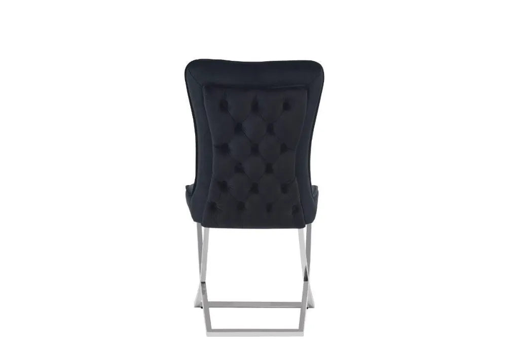 Lot De 4 Chaises Gabrielle Chrome Velours