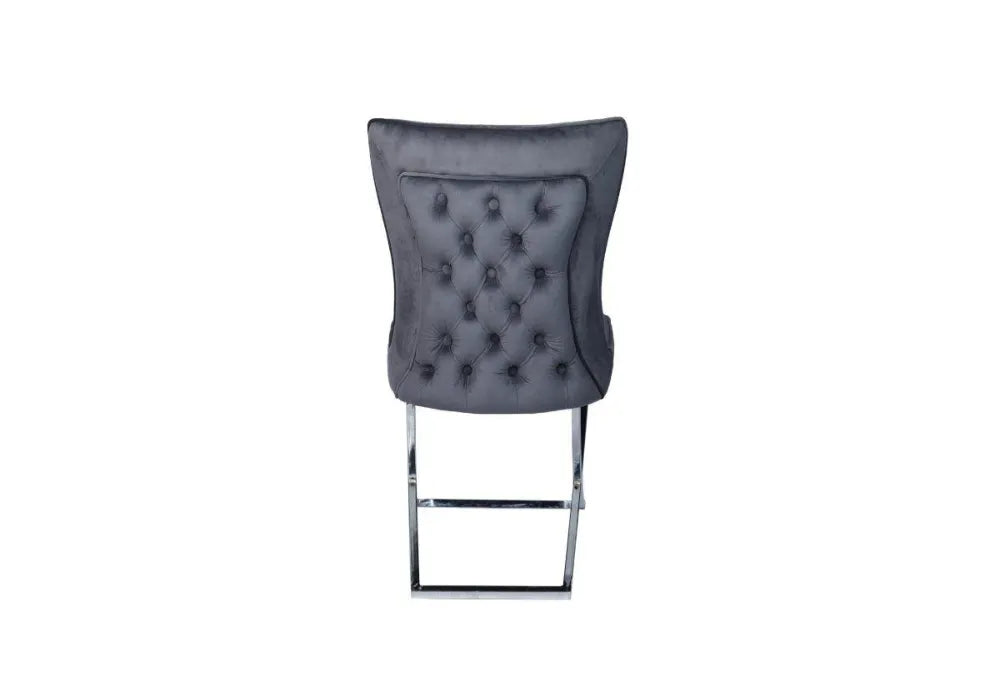 Lot De 4 Chaises Gabrielle Chrome Velours