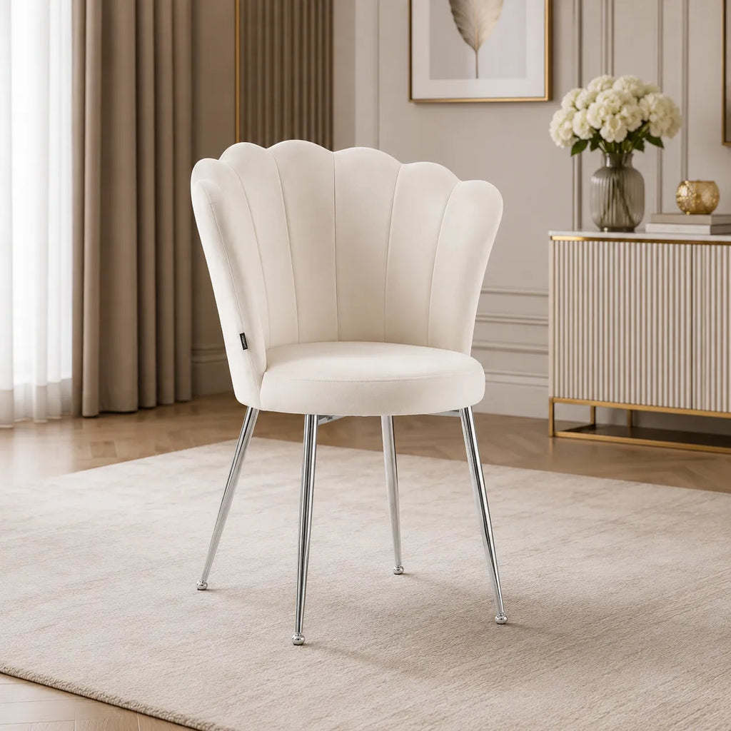 Lot De 2 Chaises Nymphea Chrome Molletonne