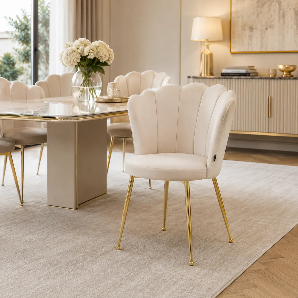 Lot De 2 Chaises Nymphea Gold Velours