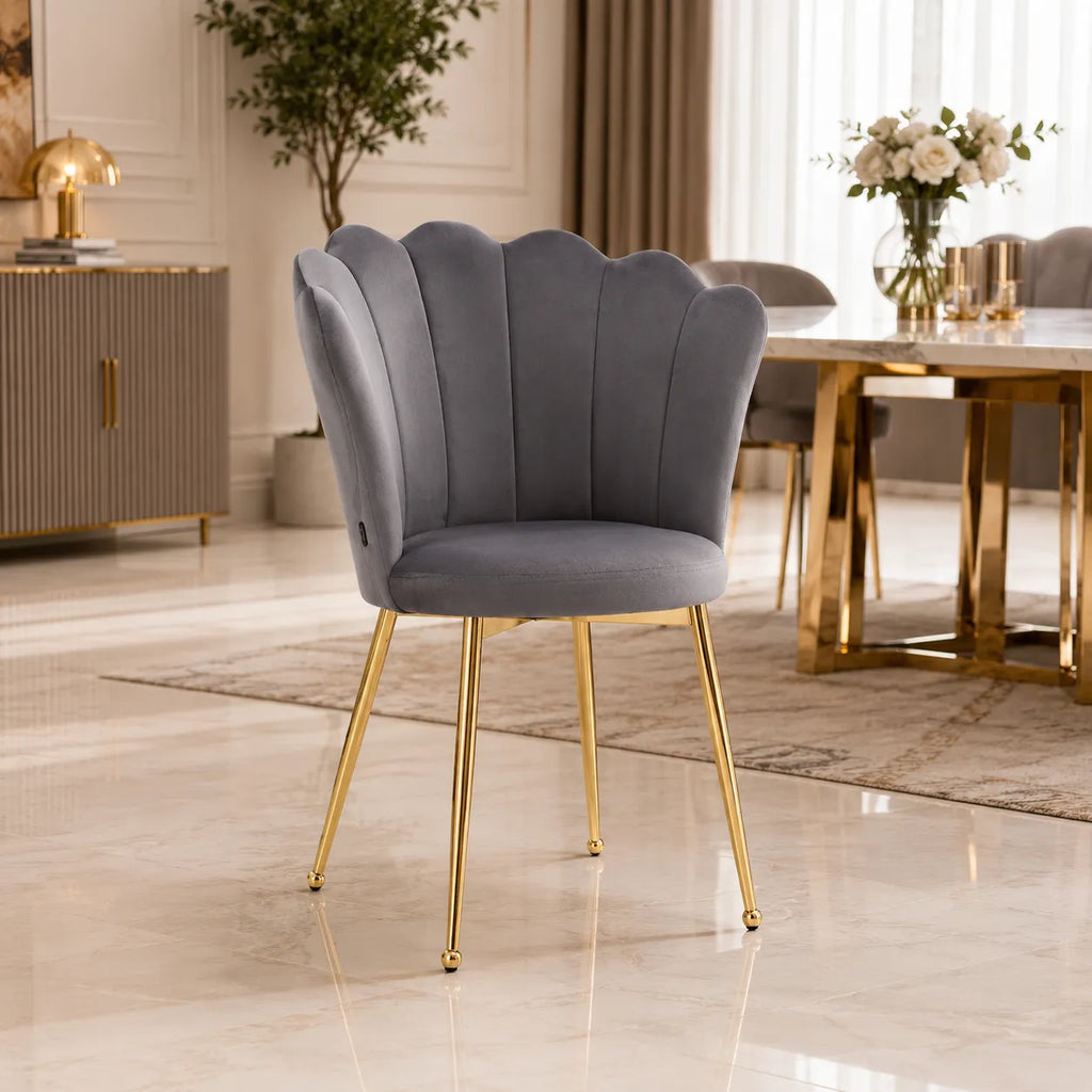 Lot De 2 Chaises Nymphea Gold Velours