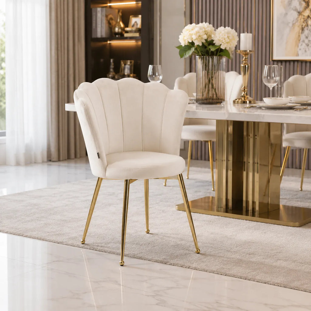 Lot De 2 Chaises Nymphea Gold Velours