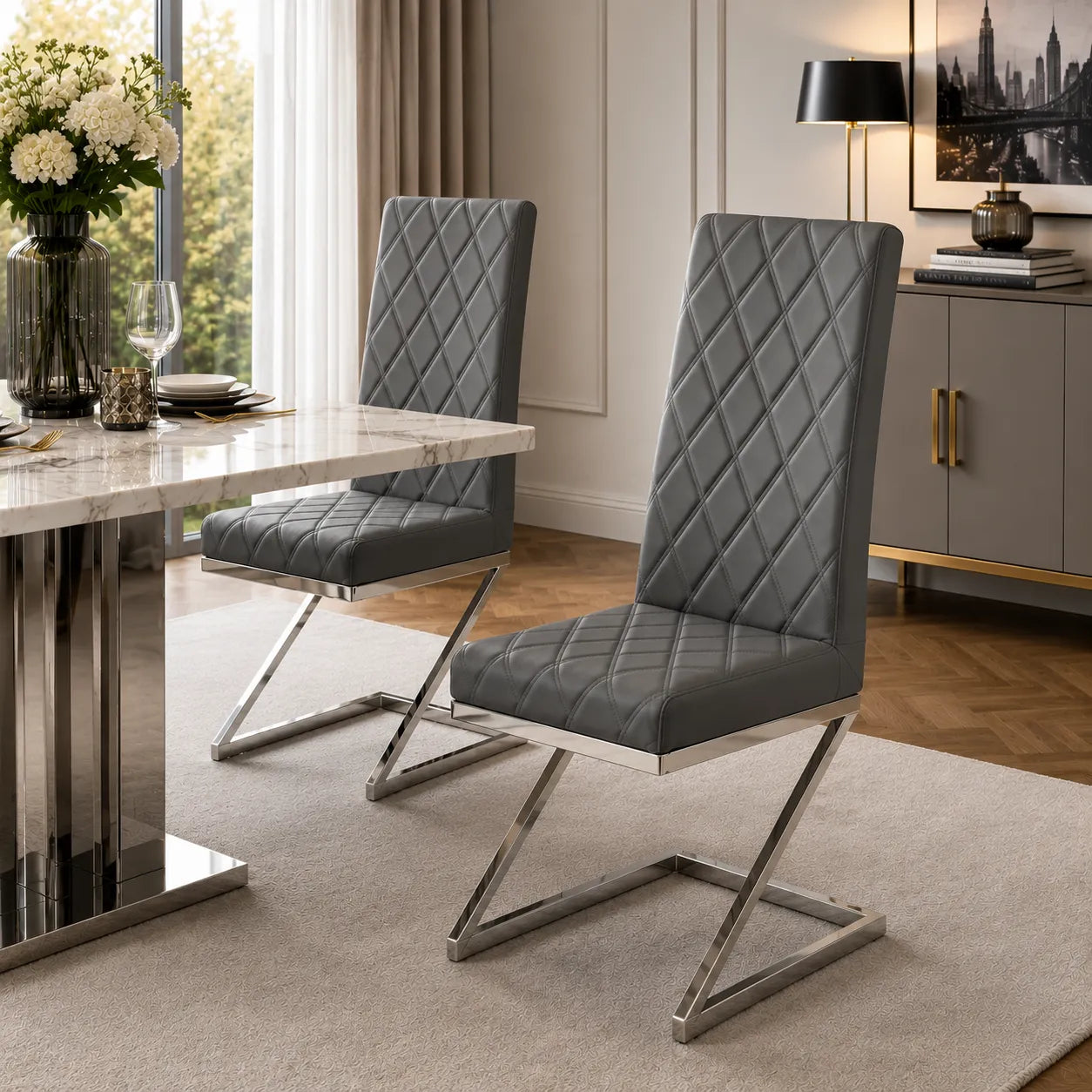 Lot De 4 - 6 Chaises Cocomat Matelassee Velours