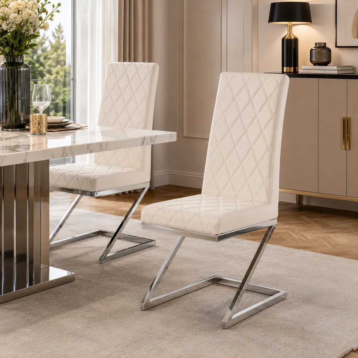 Lot De 4 - 6 Chaises Cocomat Matelassee Velours