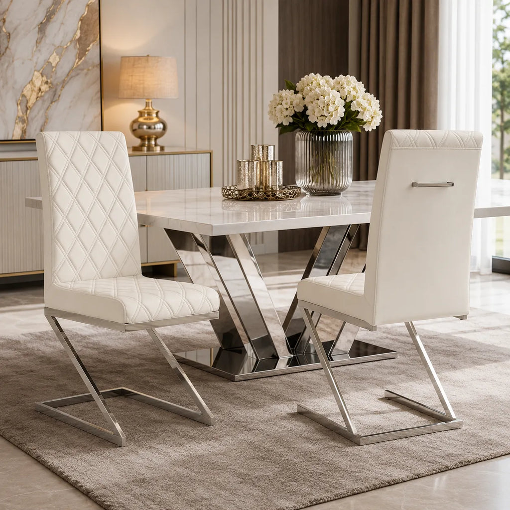Lot De 4 - 6 Chaises Cocomat Matelassee Velours