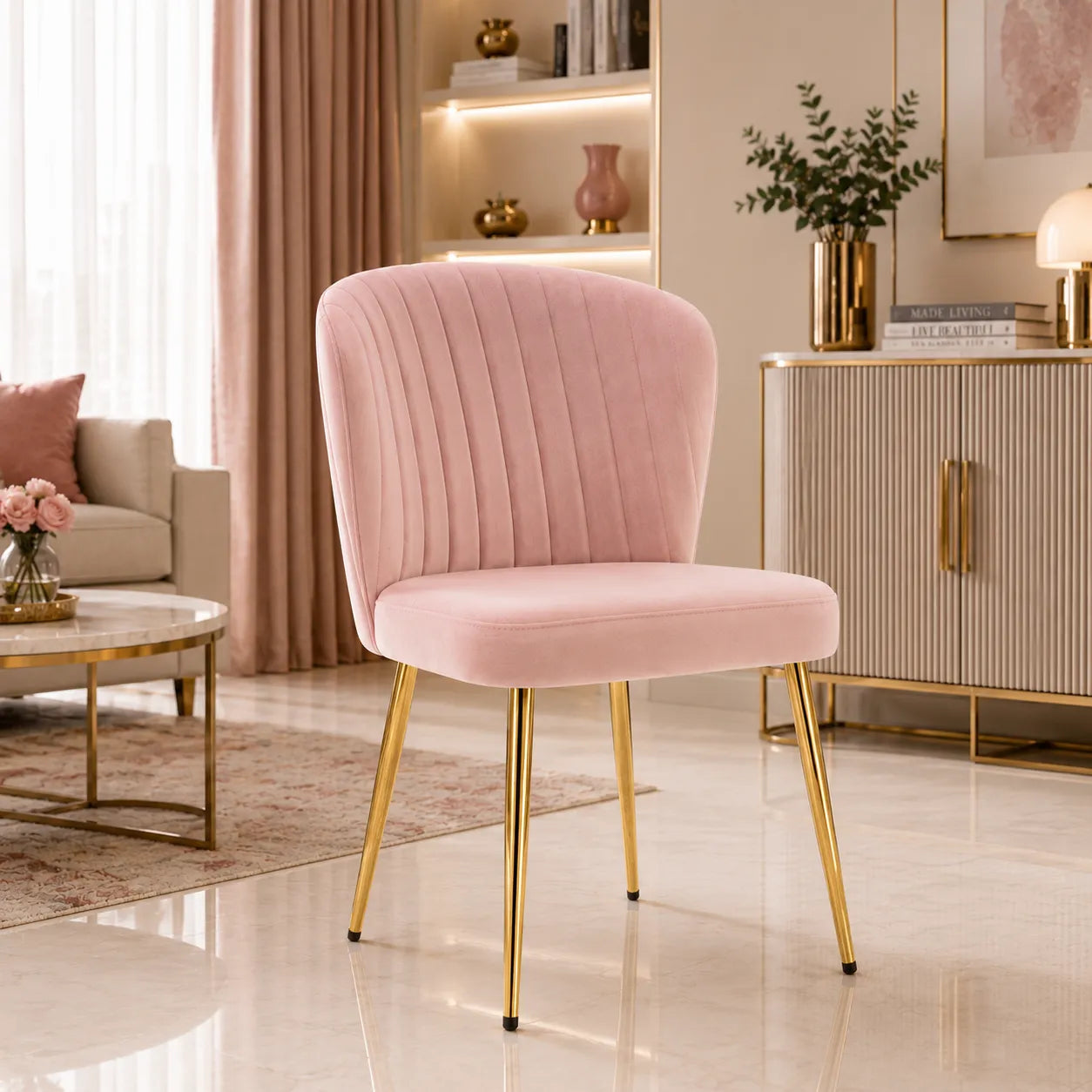 Lot De 4 Chaises Diana Gold Velours