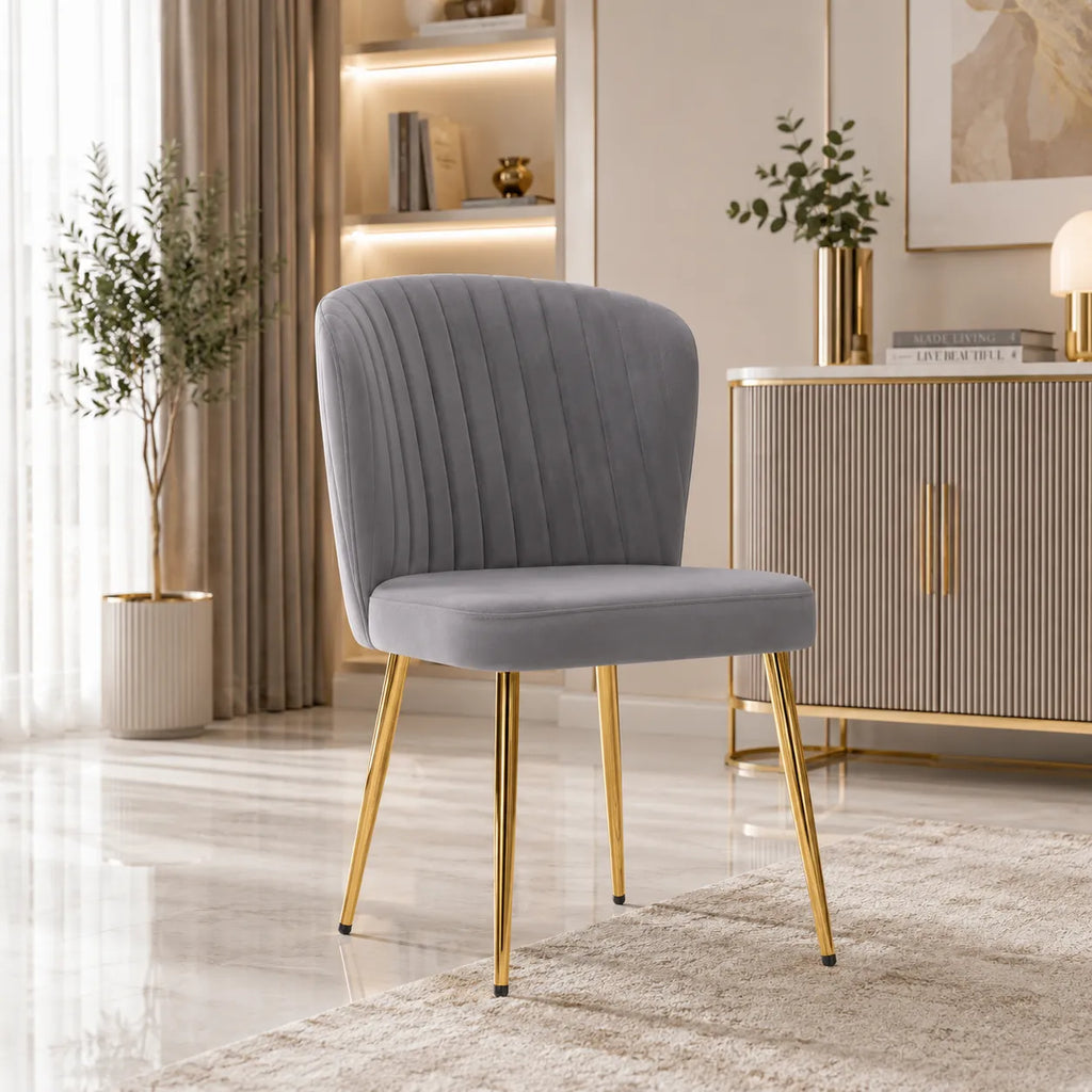 Lot De 4 Chaises Diana Gold Velours