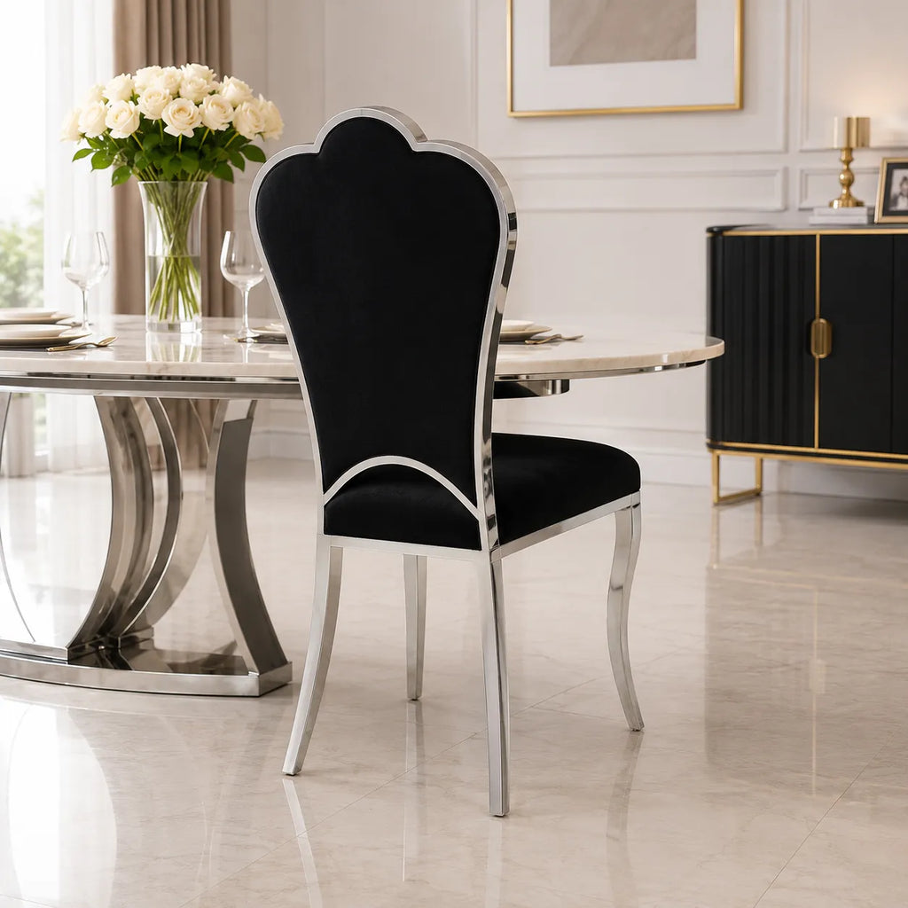 Lot De 4 Chaises Sakura pieds argent