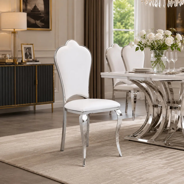Lot De 4 Chaises Sakura pieds argent