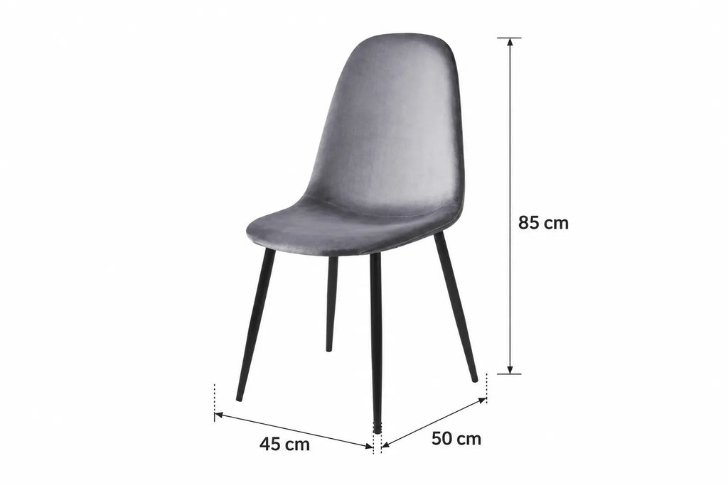 Lot de 4 ou 6 Chaises Scandi Pied Noir