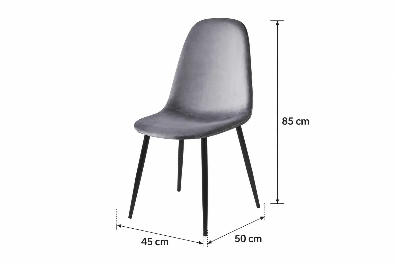Lot de 4 ou 6 Chaises Scandi Pied Noir