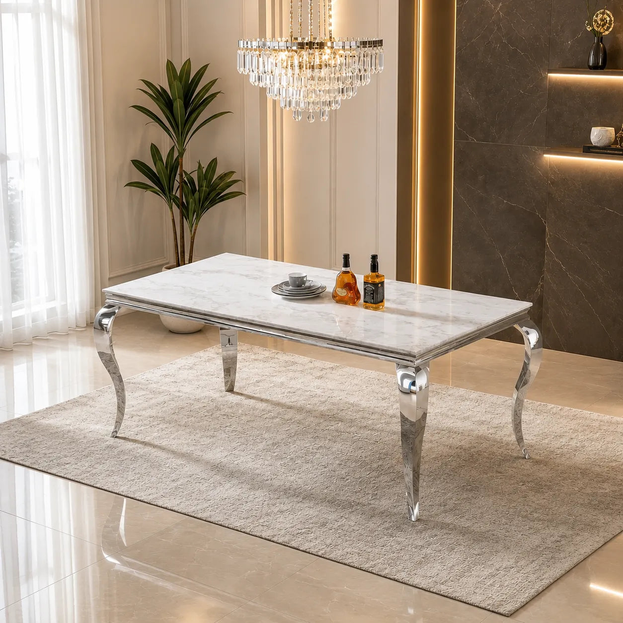 Louise Table avec chaises noir