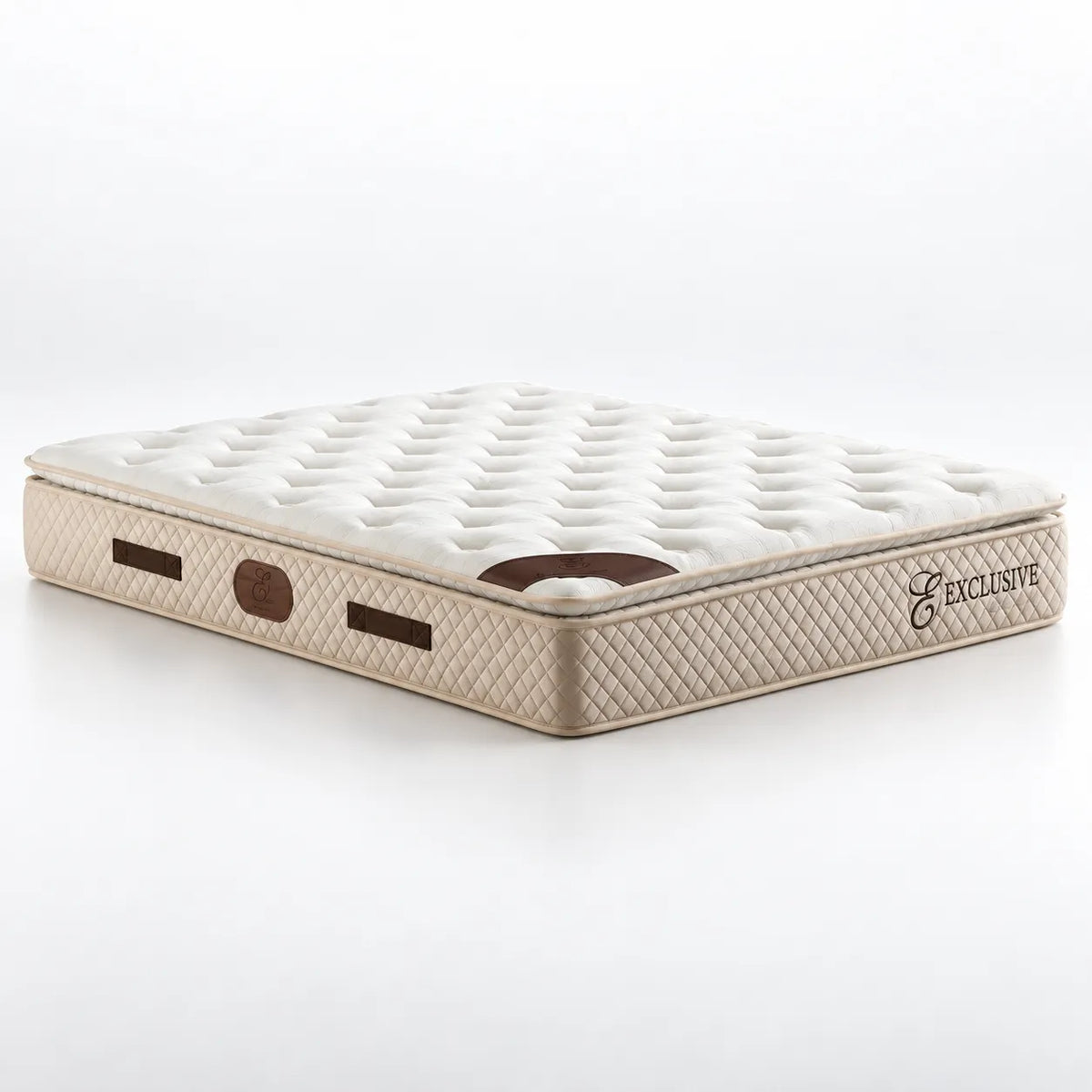 Matelas  Exclusif Ressorts Beige - 32 cm avec surmatelas Intégré