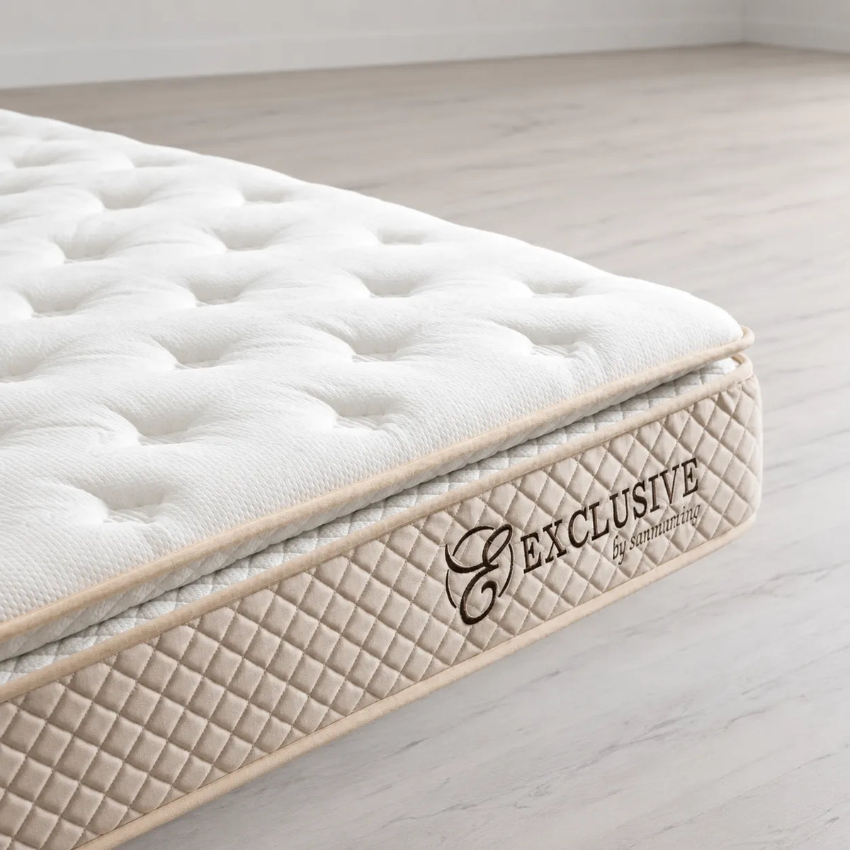 Matelas  Exclusif Ressorts Beige - 32 cm avec surmatelas Intégré