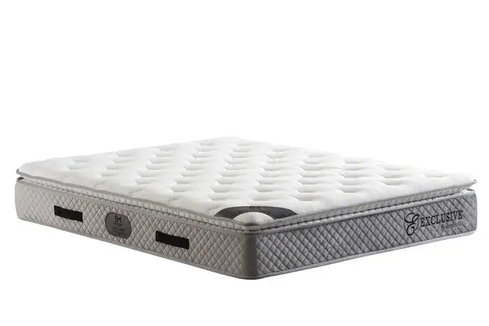 Matelas Exclusif Ressorts Gris - 32 cm avec surmatelas Intégré Swedzo-Meuble
