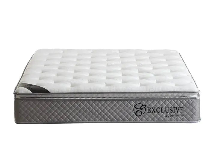 Matelas Exclusif Ressorts Gris - 32 cm avec surmatelas Intégré Swedzo-Meuble