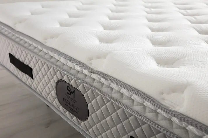 Matelas Exclusif Ressorts Gris - 32 cm avec surmatelas Intégré Swedzo-Meuble