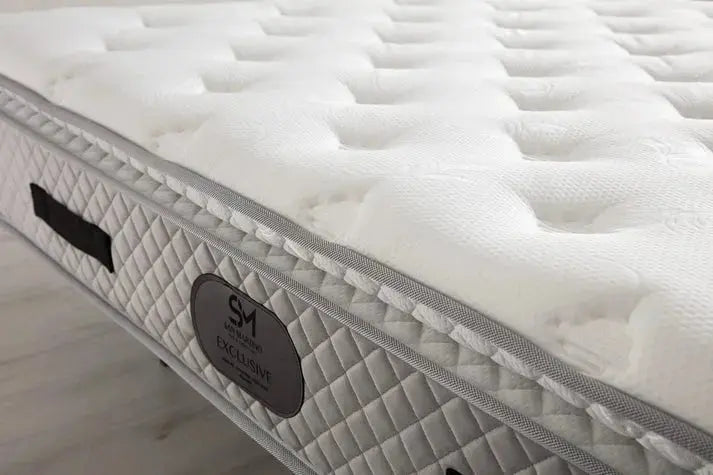 Matelas Exclusif Ressorts Gris - 32 cm avec surmatelas Intégré Swedzo-Meuble