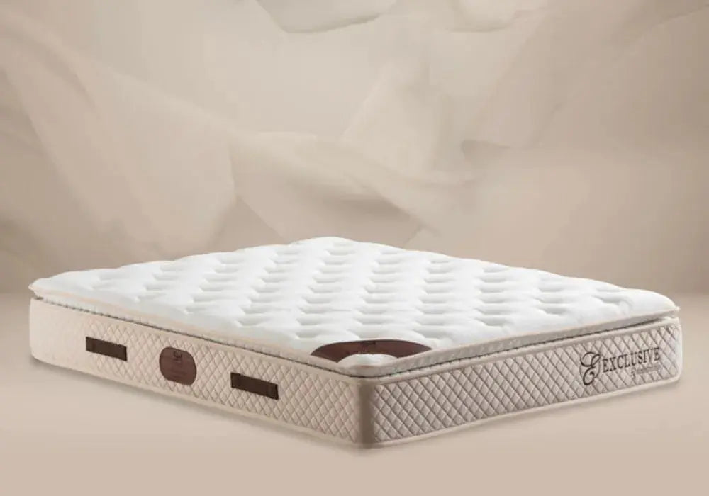Matelas  Exclusif Ressorts Beige - 32 cm avec surmatelas Intégré Swedzo-Meuble