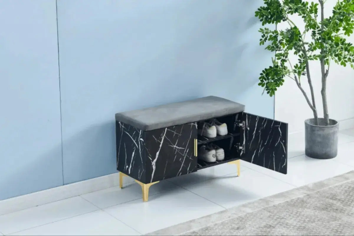 Meuble A Chaussure Pouf Swedzo-Meuble