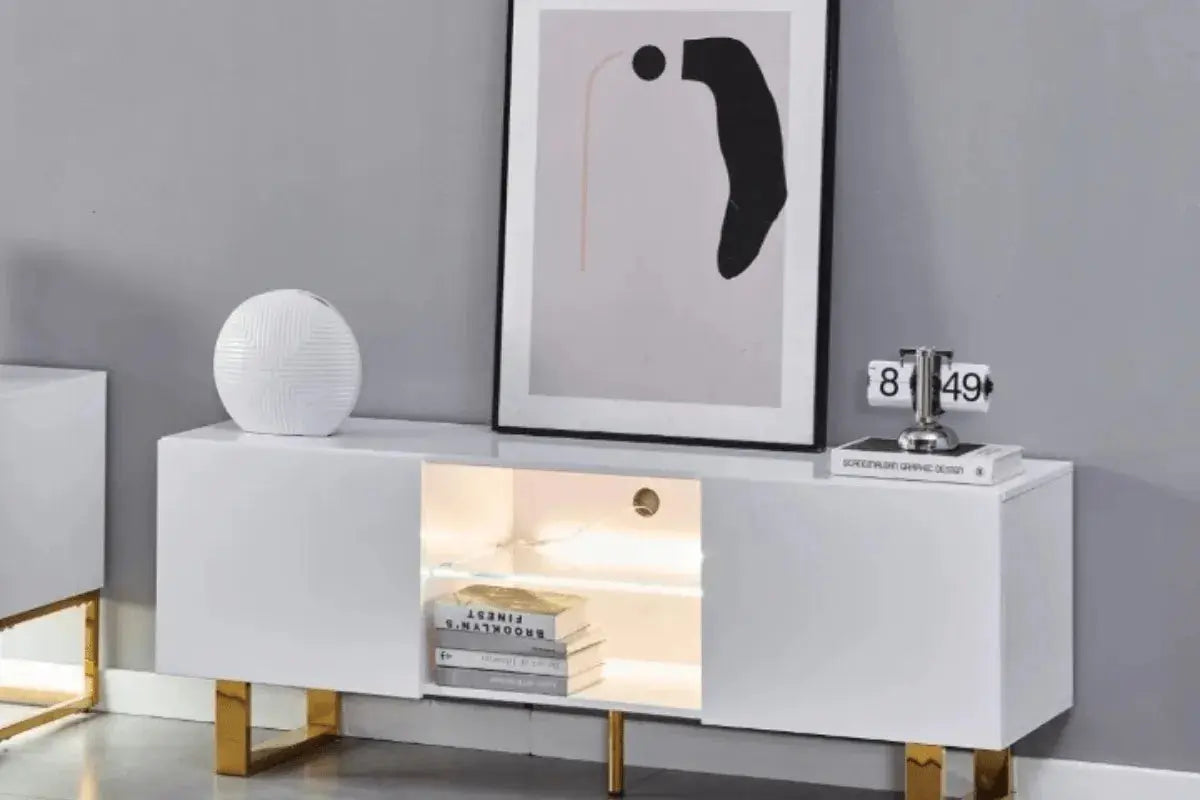 Meuble Tv Alya Bois Laque Swedzo-Meuble